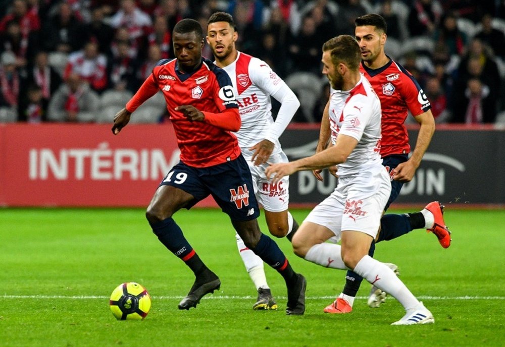 Lille forward Nicolas Pepe has been linked with a move to the Premier League this season. AFP
