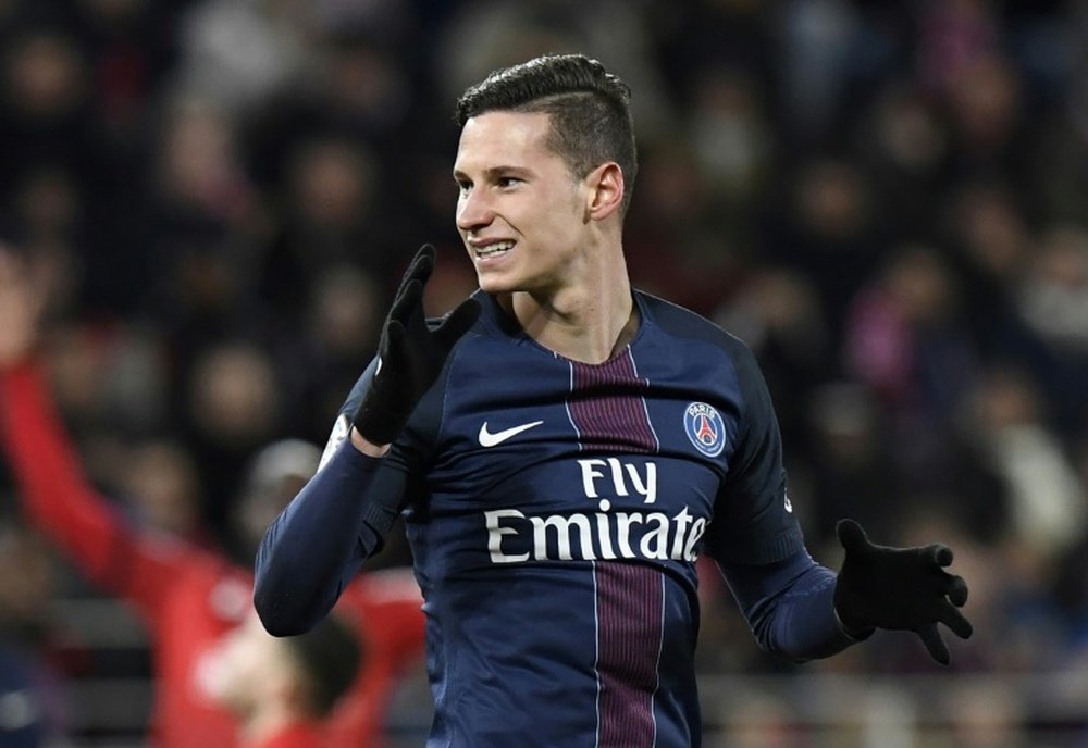 Draxler viu Cristiano Ronaldo marcar um 'hat-trick'. AFP