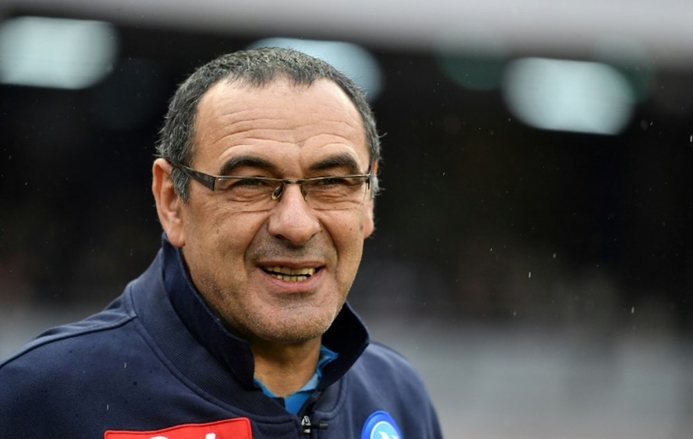 Sarri is thought to be growing confident of sealing a move to Stamford Bridge. AFP