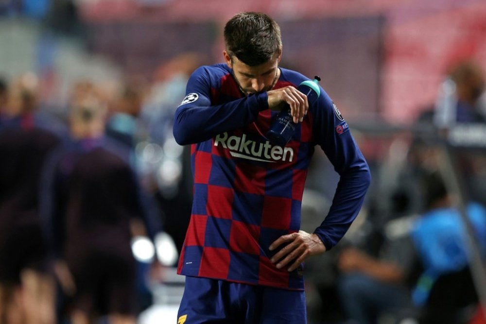 Un mito del Barça lo pasó fatal durante el 2-8. AFP