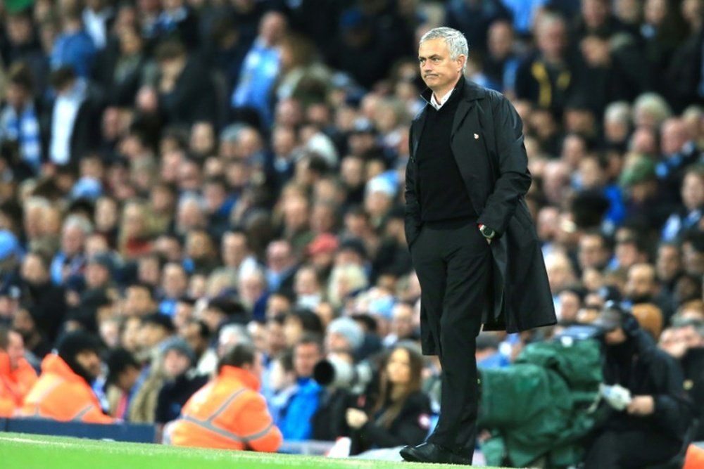 Jose Mourinho was left frustrated as United limped to a stalemate against Crystal Palace. AFP