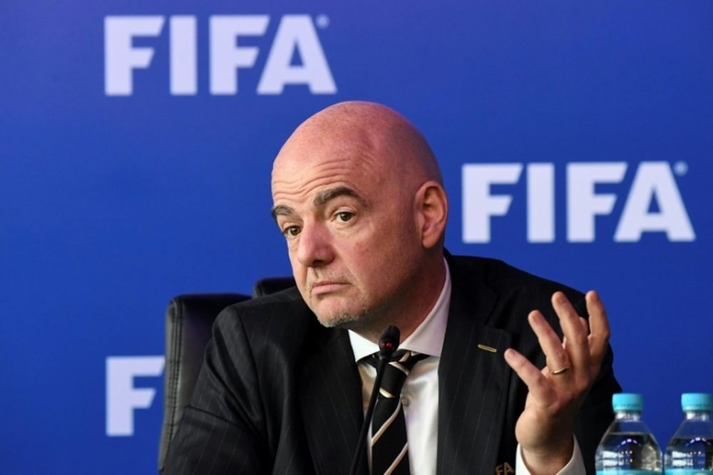 Infantino is the current president. AFP