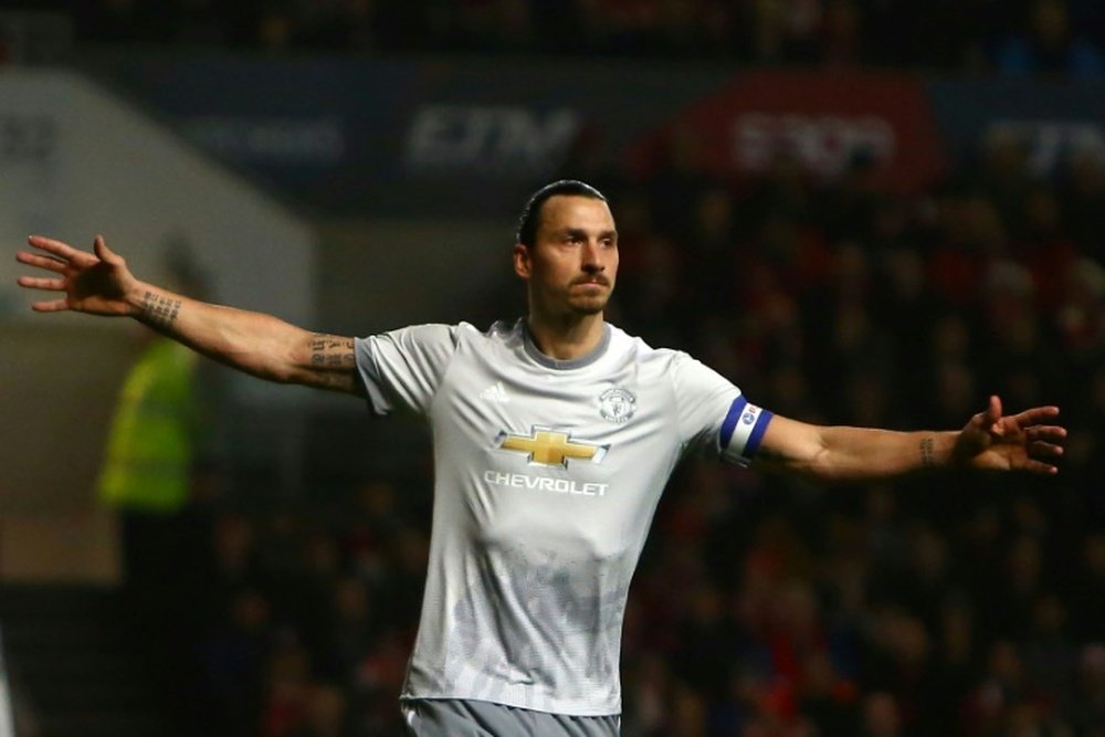 Zlatan will be hoping to play in front of the United fans very soon. AFP
