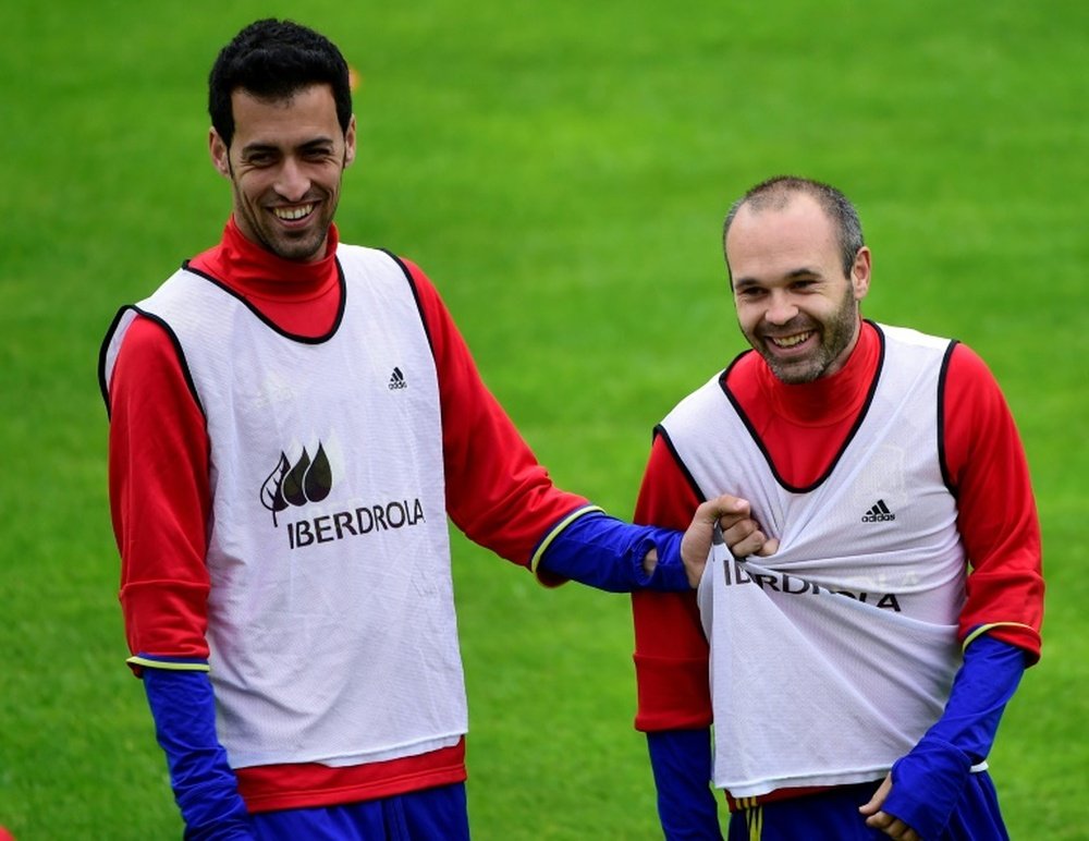 Andres Iniesta has re-joined the training. AFP