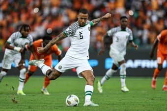 A first-half Opa Sangante own goal gave Nigeria a 1-0 win over Guinea-Bissau on Monday as the Super Eagles clinched their place in the last 16 of the Africa Cup of Nations.