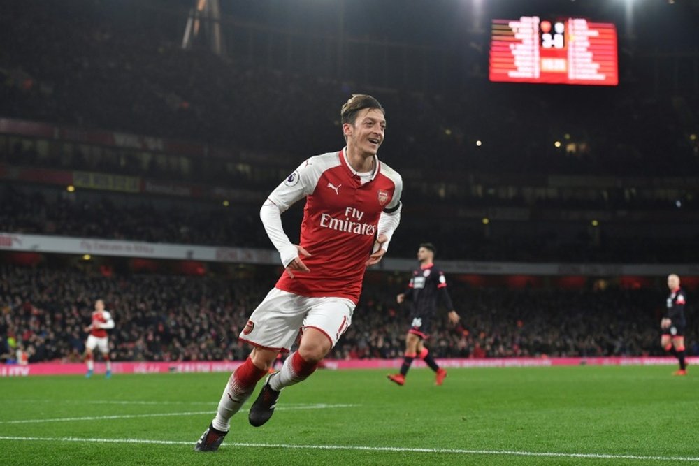 Mesut Ozil's contract with Arsenal runs out at the end of the season. AFP