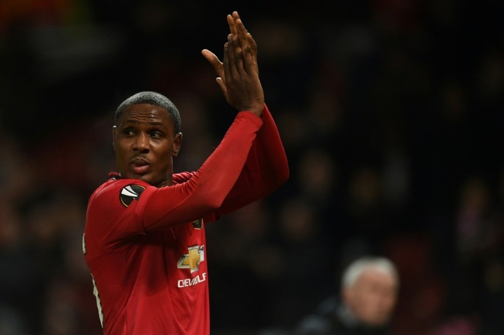 Odion Ighalo renovou o empréstimo com o Manchester United. AFP