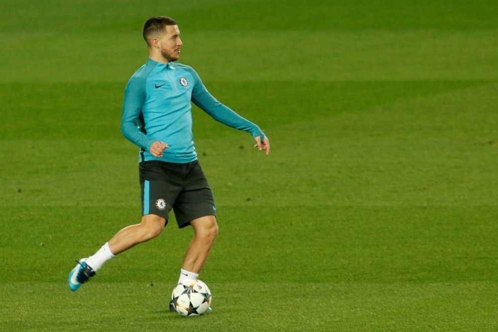 Hazard will be looking to impress against Barca on Wednesday night. AFP