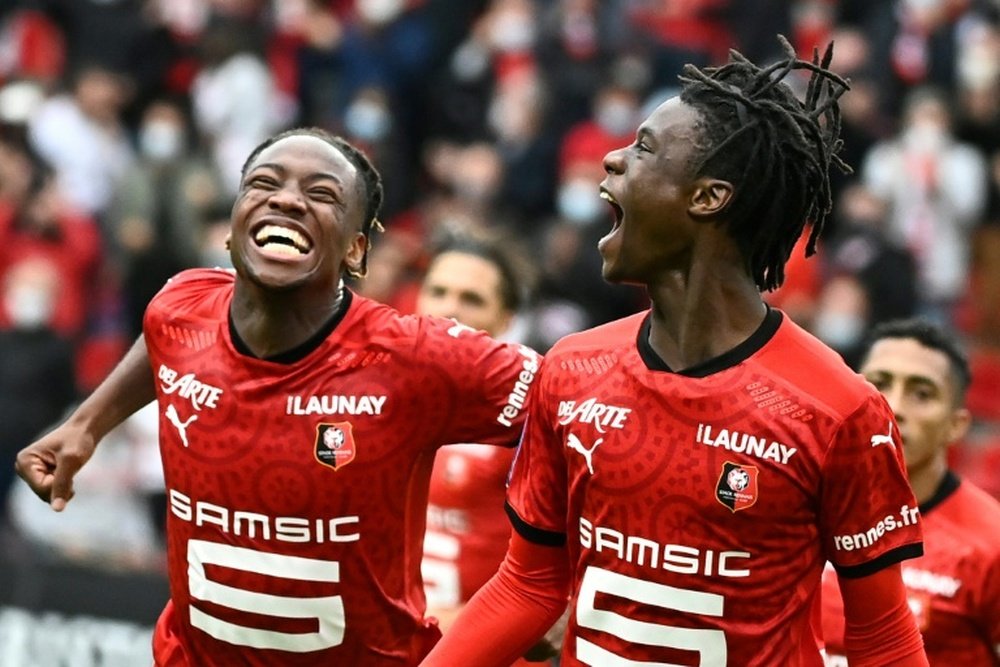 Camavinga guía al Rennes y aumenta su 'hype'. AFP