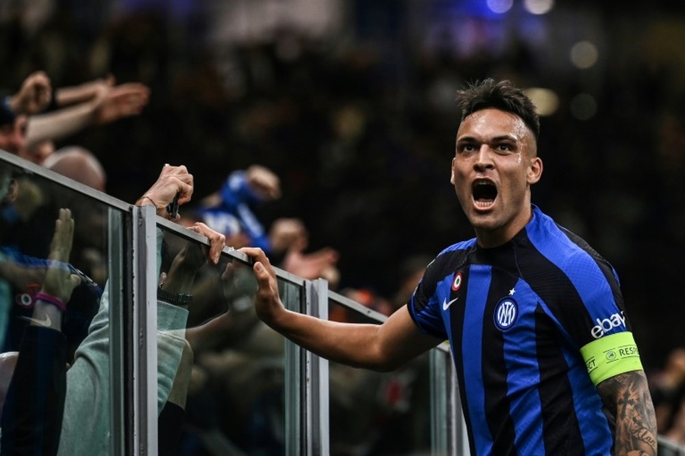 Lautaro Martinez ramène l'Inter Milan en finale de Ligue des champions. AFP