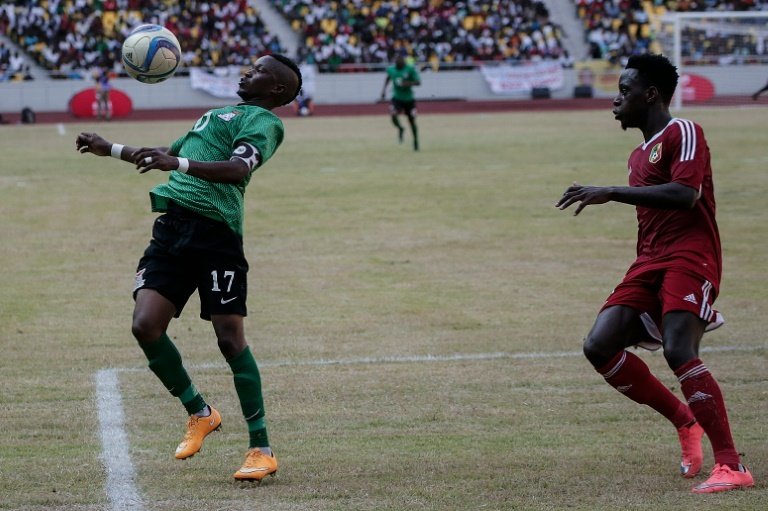 Rainford Kalaba (L) has scored six goals this season in the CAF Confederation Cup. AFP