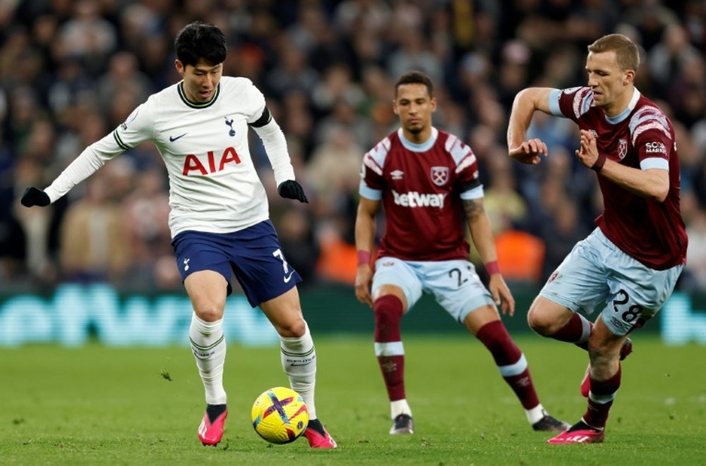 Tottenham martela o West Ham e entra no G4. AFP