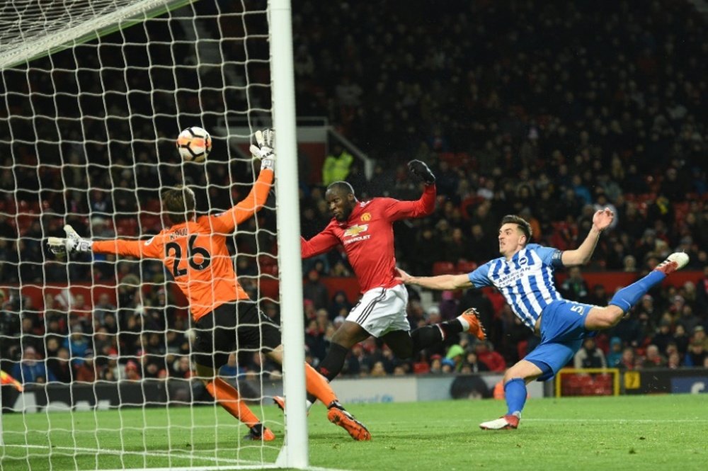 Lukaku opened the scoring for United in the first half. AFP