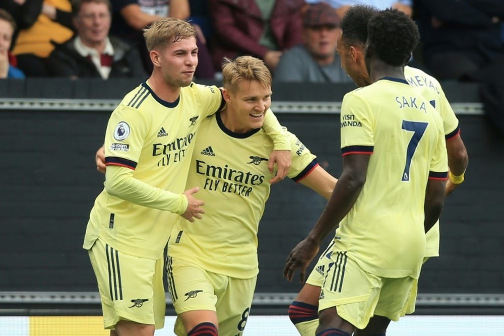 Odegaard arrive at Arsenal in January 2021. AFP