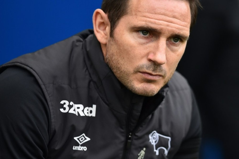 Lampard's Derby County could receive a points reduction. AFP