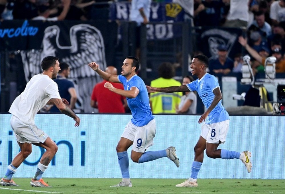 A Lazio, a melhor entre os mortais da Serie A. AFP