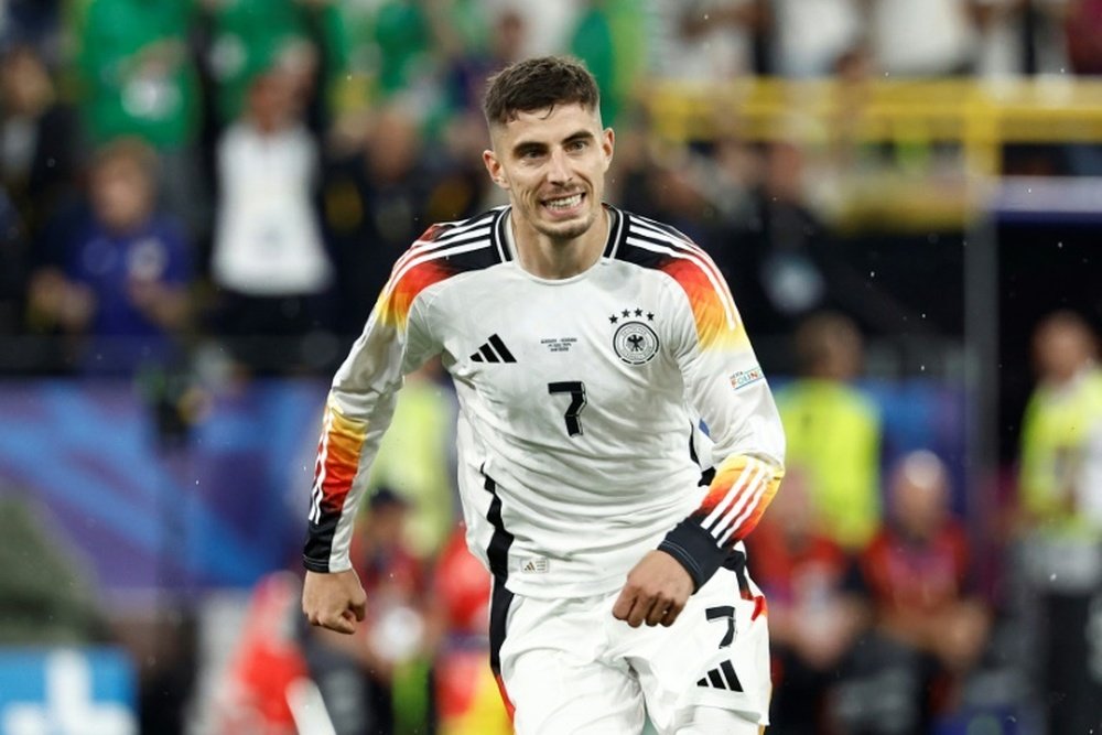 Havertz will not play with Germany during the international break due to a knee problem. AFP