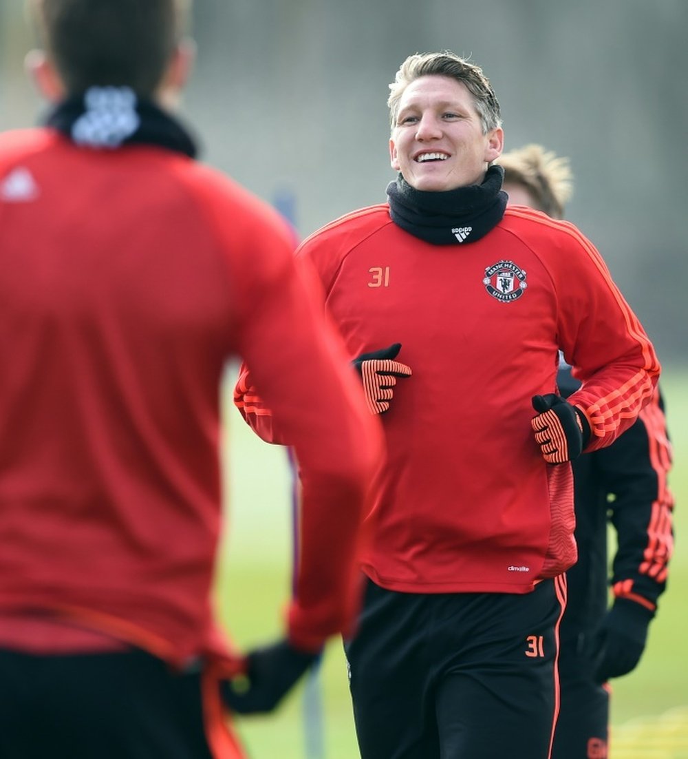 Schweinsteiger has been made to train with the United reserves. AFP