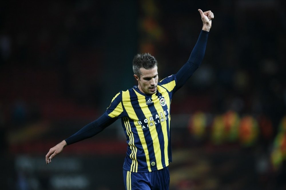 Robin van Persie ha sido el protagonista de la victoria del Fenerbahçe ante el Besiktas. AFP/Archivo
