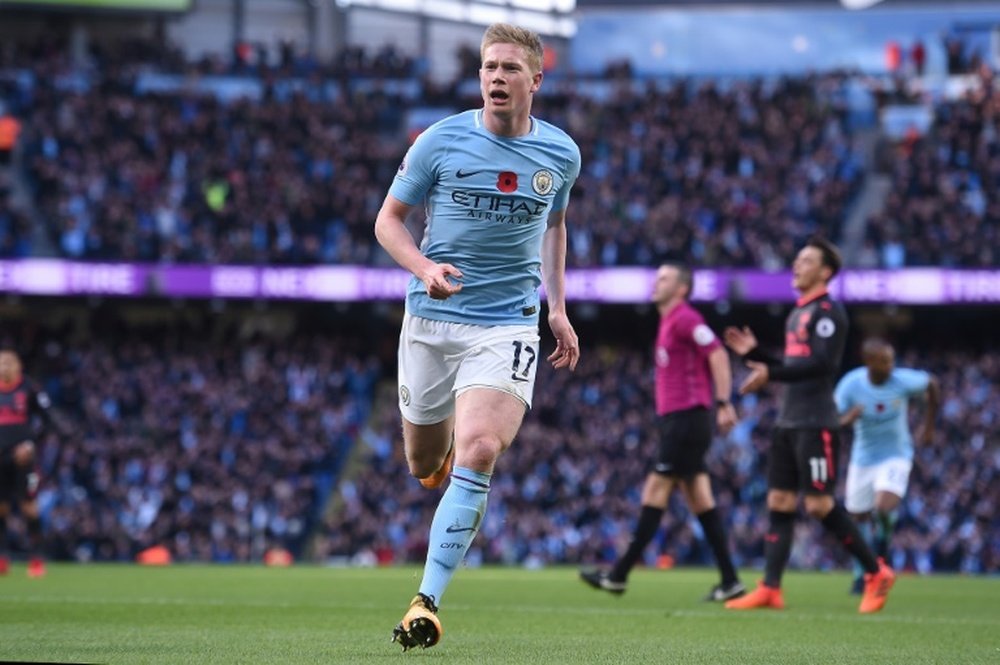 De Bruyne believes City will challenge for all major titles this season. AFP