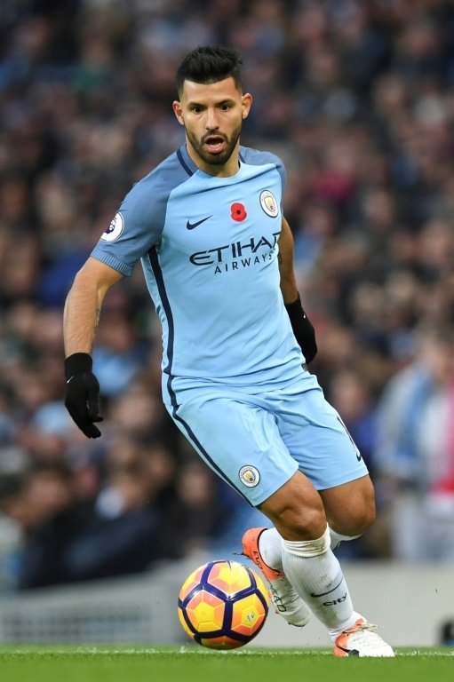 Sergio Aguero is doubtful for today. AFP