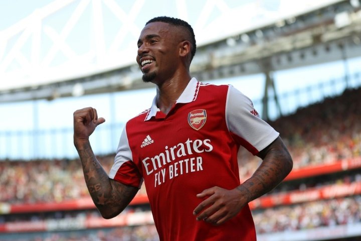 Gabriel Jesus ya manda y comanda al Arsenal. AFP
