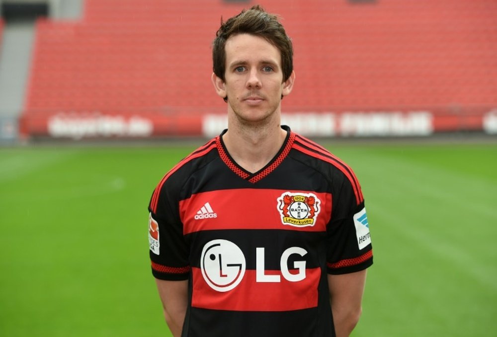 Australian midfielder Robbie Kruse, pictured on July 13, 2015, will join VfB Stuttgart this season after being loaned out for a year by Bayer Leverkusen