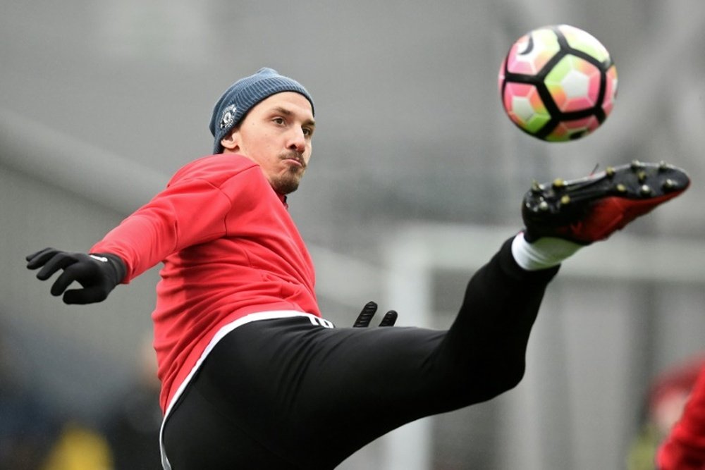 Manchester Uniteds Swedish striker Zlatan Ibrahimovic. AFP