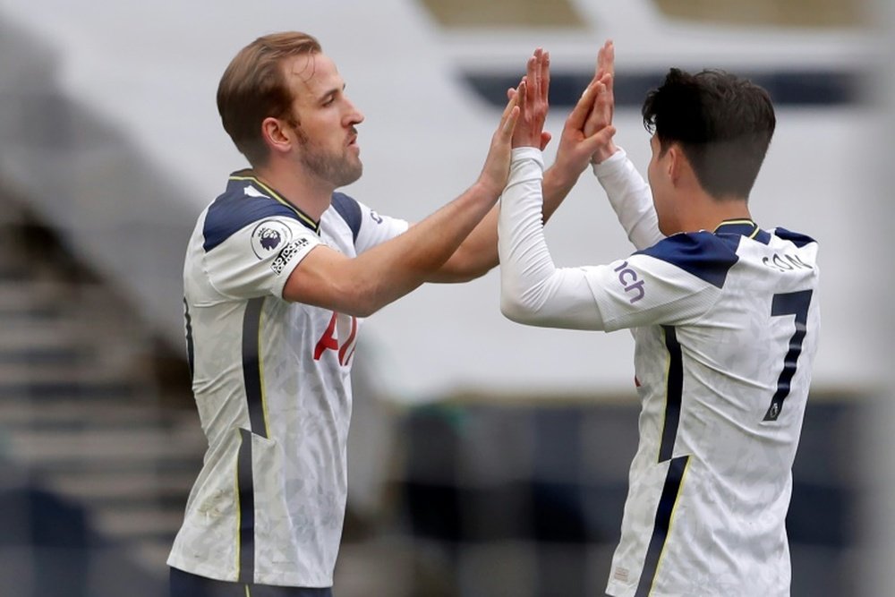 Harry Kane scored his 22nd league goal of the season in his opener against Wolves. AFP
