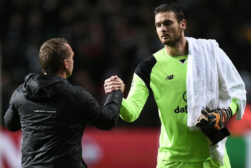 Craig Gordon ha renovado con el Celtic. AFP/Archivo