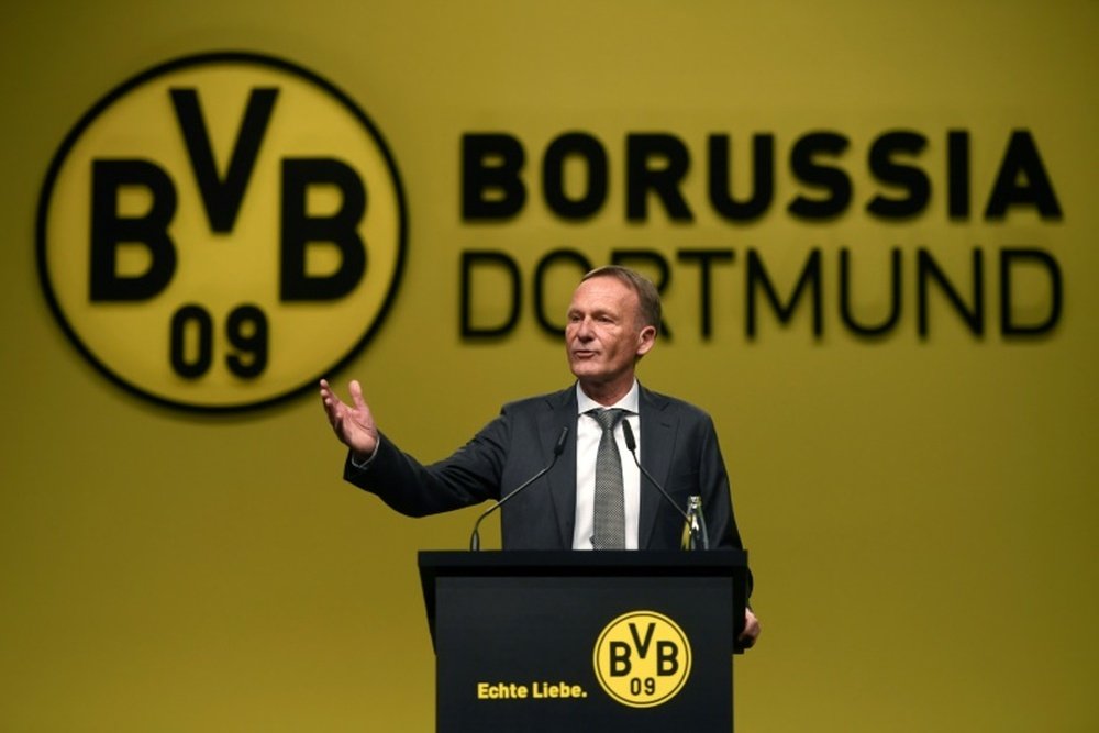 El CEO del Borussia no apoya la Superliga. AFP