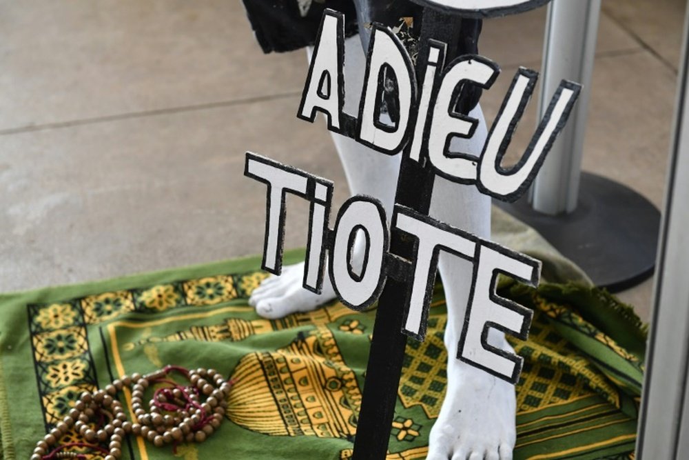 Cheick Tiote was laid to rest today after his death at the age of 30. AFP