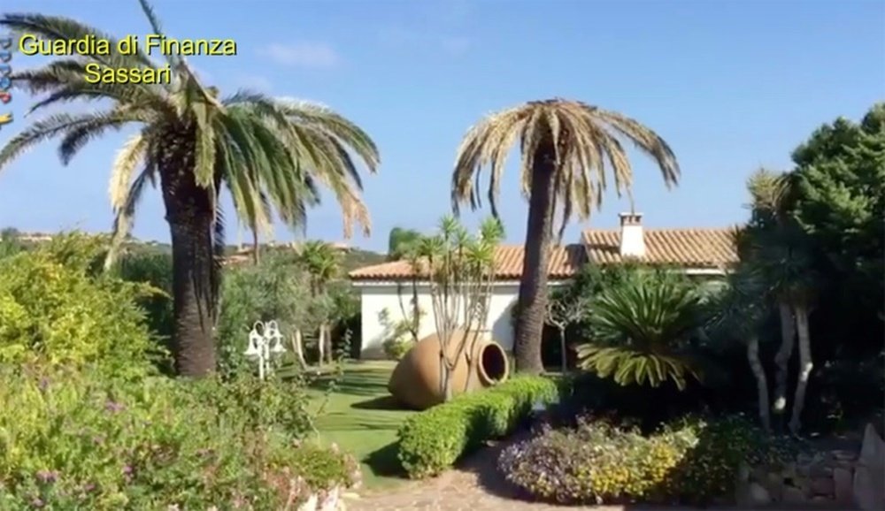 Police seized and searched the luxury villa in Sardinia. AFP