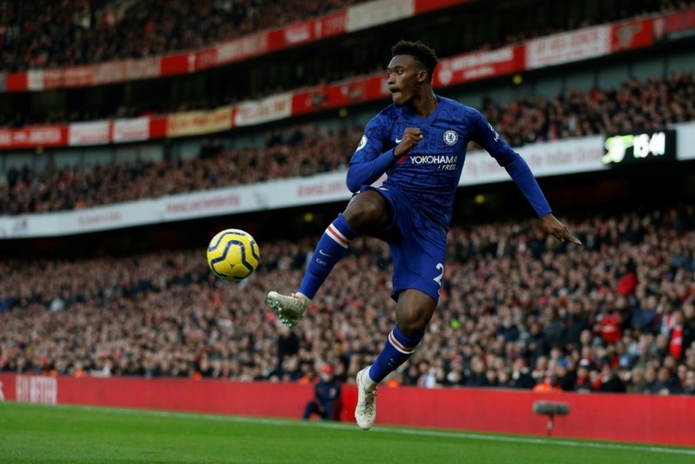 Hudson-Odoi s'offre enfin son premier but en Premier League. AFP
