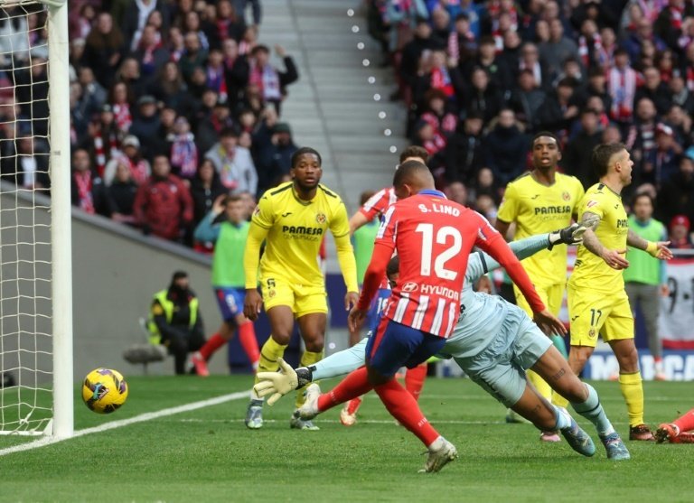 Samuel Lino levelled for Atletico in the draw with Villarreal. AFP