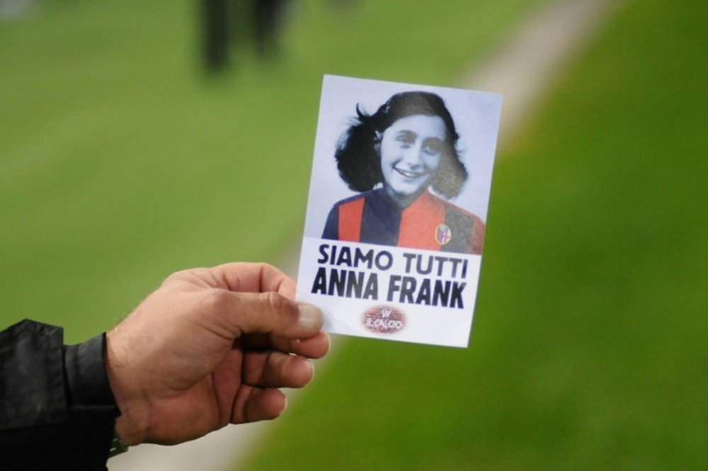 Lazio fined but avoid stadium ban for Anne Frank photo. AFP