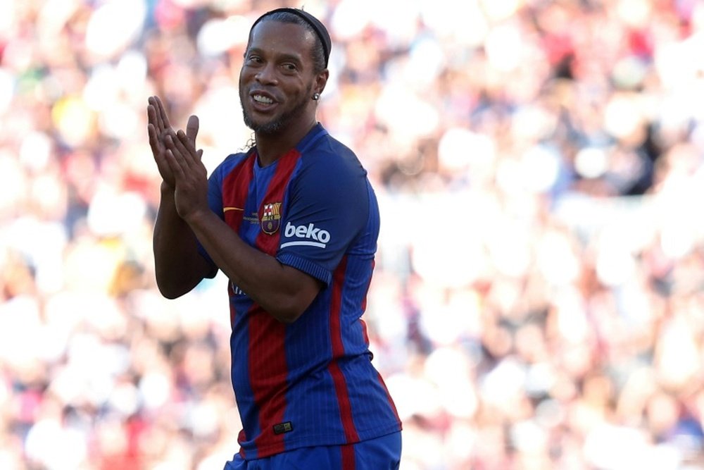 Ronaldinho won five trophies with Barcelona. AFP