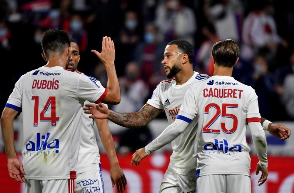 Le groupe de l'OL pour affronter Lorient. afp