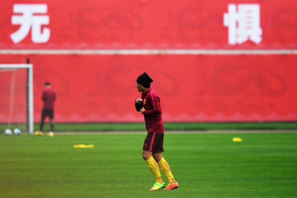 China's national captain Zheng Zhi has been suspended for several games.AFP