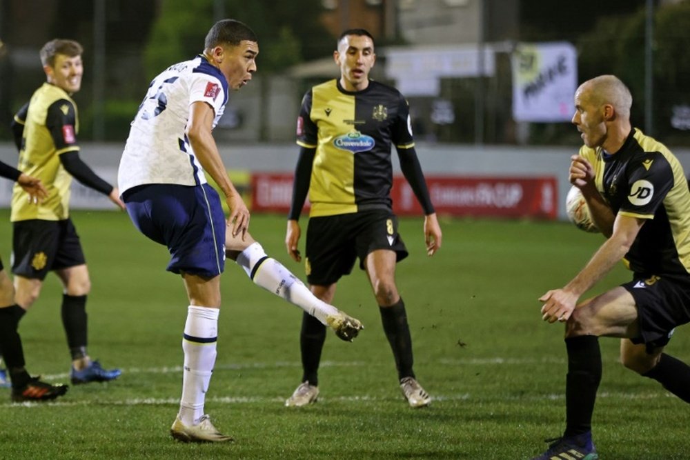 El Tottenham venció sin apuros a un rival de fútbol aficionado. AFP