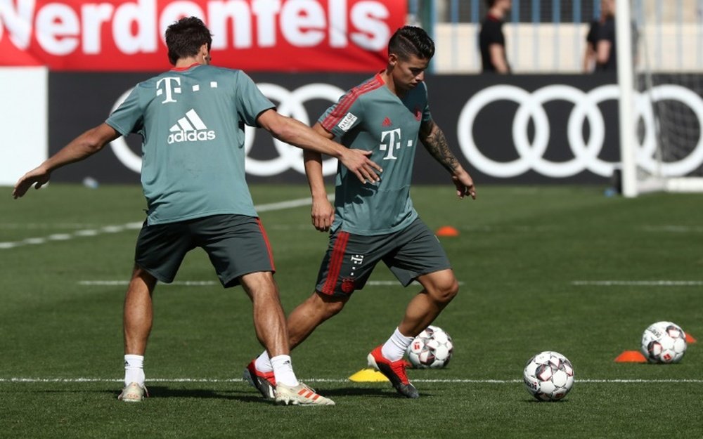 James podría reaparecer en la DFB Pokal. AFP/Archivo