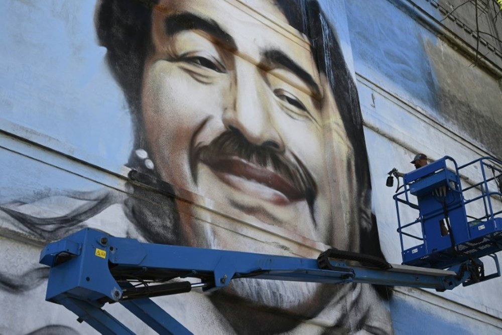 El hijo de Maradona comienza a brillar. AFP