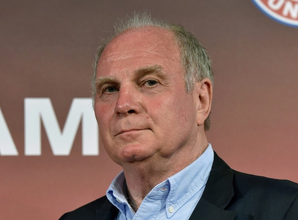 Hoeness is still not over Bayern's European exit. AFP