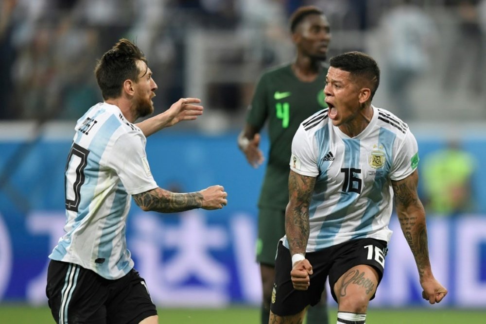 Rojo dio la victoria a Argentina. AFP