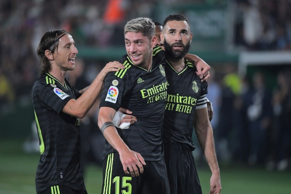 Modric, Valverde e Benzema, em foto de arquivo.EFE