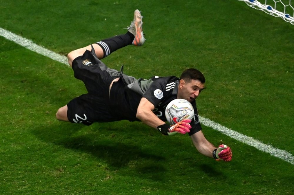 Emi Martinez was one of Argentina's players of the tournament. AFP