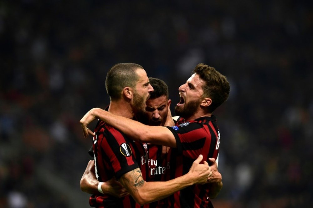 El Milan se impuso al Ludogorets. AFP