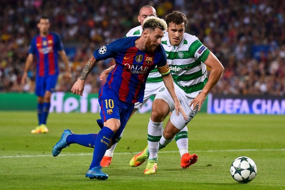 El Barcelona se lleva la palma en posesión ante el Celtic. AFP