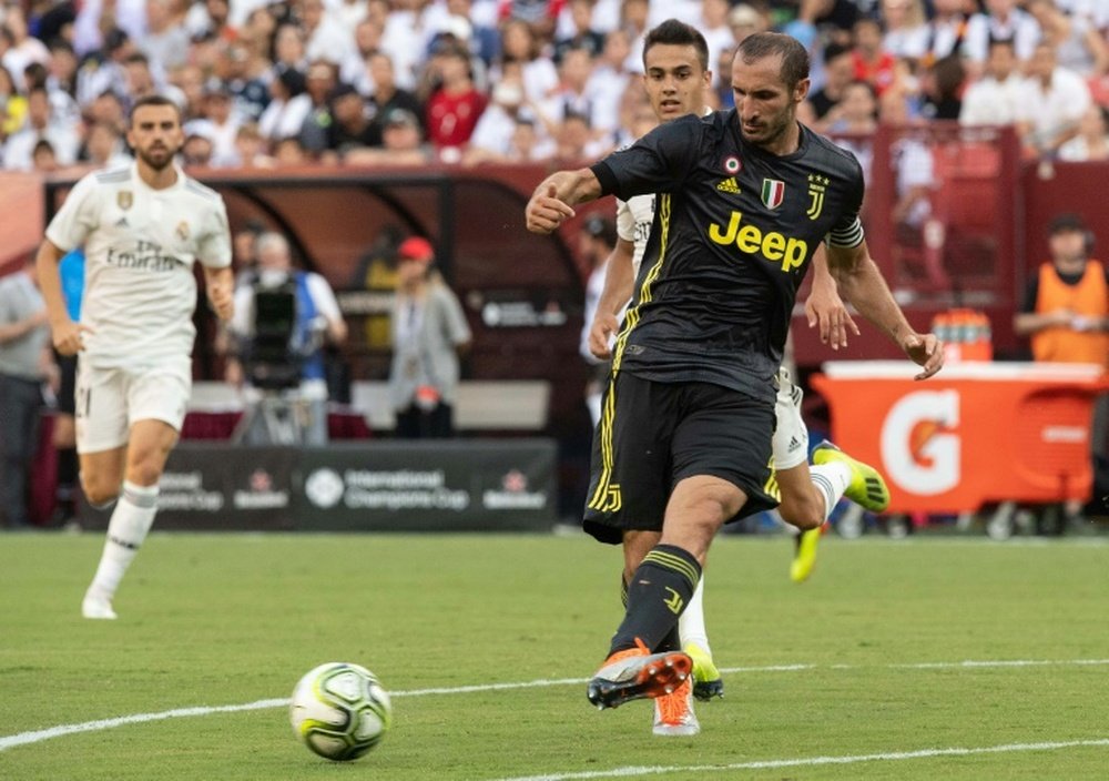Juventus' Chiellini has urged teammates to think of future careers. AFP
