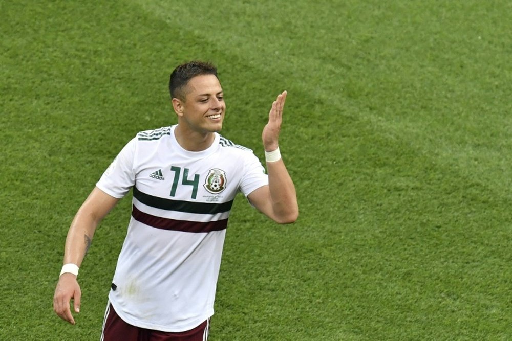 Javier Hernandez will come up against Sweden on Wednesday. AFP